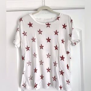 Current/Elliott Tee in Red Stars